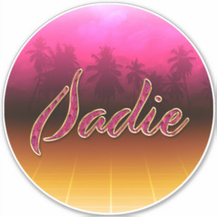 Sadie Vorname Name golden pink Aufkleber Sticker