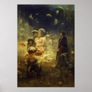Sadko im Unterwasserreich Ilya Repin Mermaid Poster
