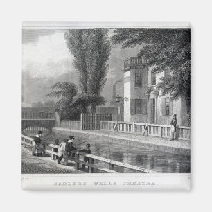 Sadlers Brunnen-Theater, graviert von J. Garner Magnet