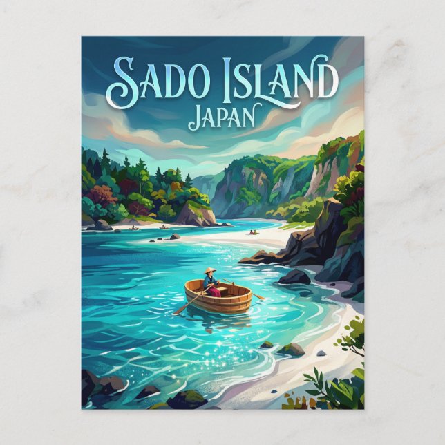 Sado-Insel Japan Postkarte (Vorderseite)