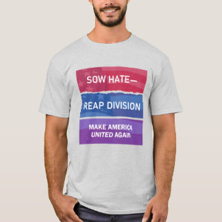 Säe Hass - ernte Spaltung; Mach Amerika wieder EIN T-Shirt