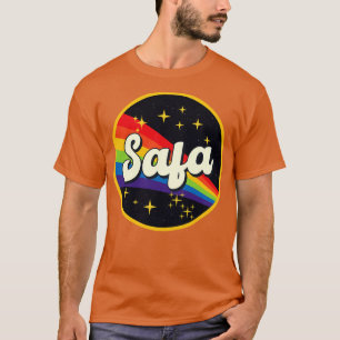 Safa Regenbogen im Weltraum im Vintage-Stil T-Shirt