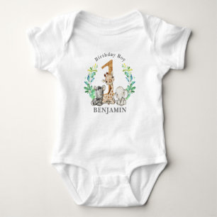 Safari 1. Geburtstag Baby Bodysuit Strampler