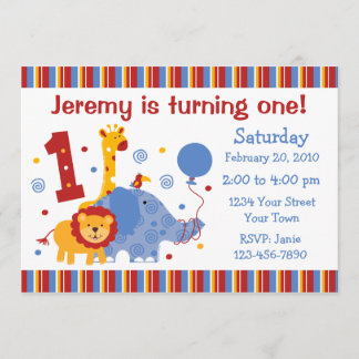 Safari 1. Geburtstag Custom Einladung
