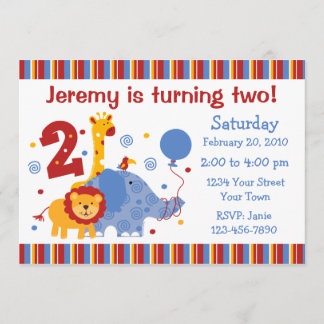 Safari 2. Geburtstag - individuelle Einladung