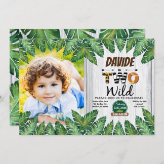 Safari 2. Geburtstag Party Foto Einladung