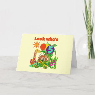 Safari 5. Geburtstag Tshirts und Geschenke Karte