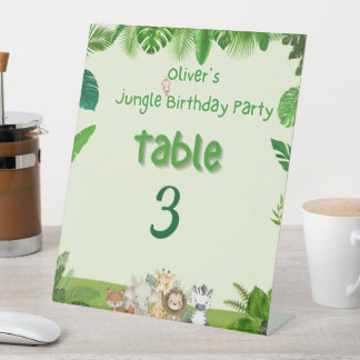 Safari-Abenteuer-Tischschild Sockelschild