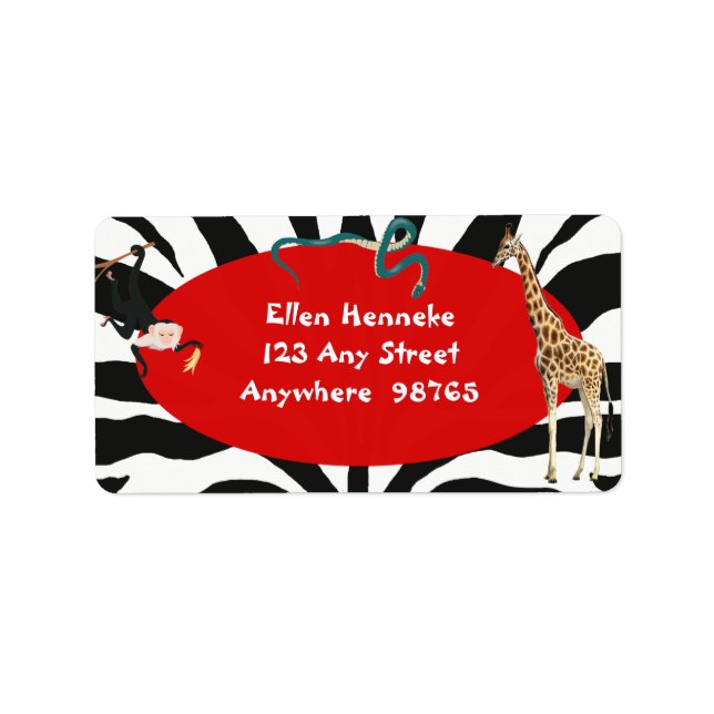 Safari Adressaufkleber (Vorne)