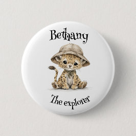 Safari Adventure Babies | Cute Watercolour Animals Button