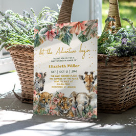 Safari Adventure Baby Shower Einladung
