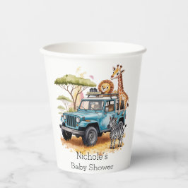 Safari Adventure Boy Baby Shower Pappbecher