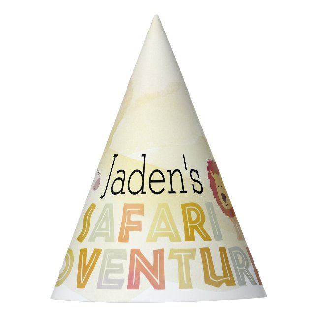 Safari Adventure Geburtstag Partyhütchen (Vorderseite)