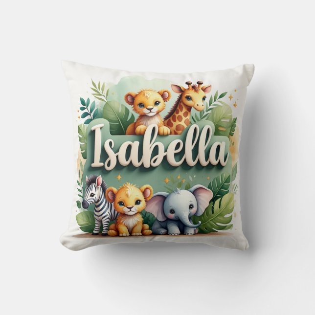 Safari Adventure Isabella Throw Pillow Kissen (Vorderseite)