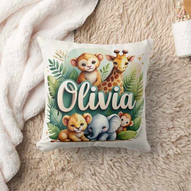 Safari Adventure Olivia Throw Pillow Kissen (Decke)