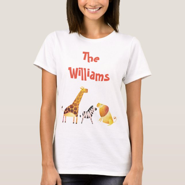 Safari Adventure Wildtiere T-Shirt (Vorderseite)