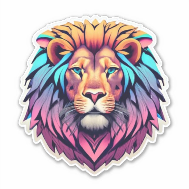 Safari Adventures Löwensticker Serie Aufkleber (Vorderseite)
