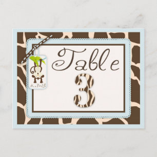 Safari Affe Animal Print Baby Shooting Table Card Postkarte