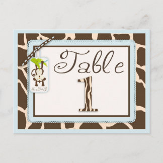 Safari Affe Animal Print Baby Shooting Table Card Postkarte
