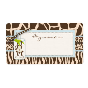Safari-Affe-Tierdruck-Babyparty