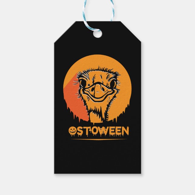 Safari Africa serengeti wild life halloween Ostric Geschenkanhänger (Vorderseite)