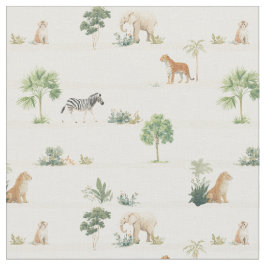 Safari Afrikanische Dschungeltiere - Nationalpark  Stoff