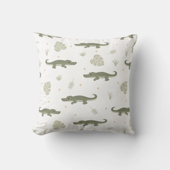 Safari Alligator Throw Pillow Kissen (Vorderseite)
