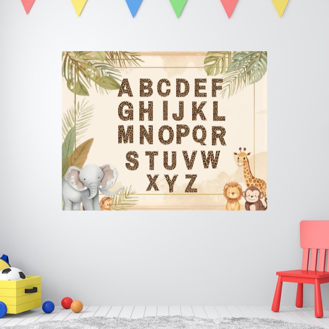 Safari-Alphabet-Nursery Boho Dschungeltiere Poster (Von Creator hochgeladen)