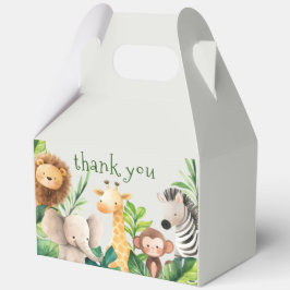 Safari Animal Aquarell Babydusche Geschenkschachtel