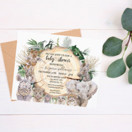 Safari Animal Babies Watercolor Jungle Baby Dusche