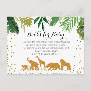 Safari Animal Baby Shower - Bringen Sie eine Buche Einladungspostkarte