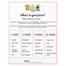 Safari Animal Baby Shower was in Ihrem Purse Game