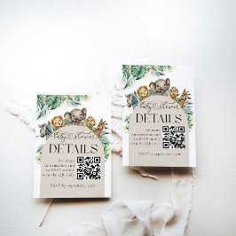 Safari Animal Jungle Baby Showdetails - Code Begleitkarte