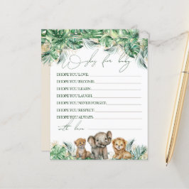 Safari Animal Jungle Green & Gold Baby Duschgame