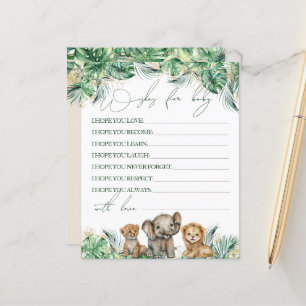 Safari Animal Jungle Green & Gold Baby Duschgame