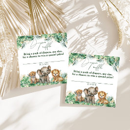 Safari Animal Jungle Green & Gold Boy Winaper Begleitkarte