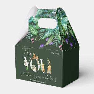 Safari Animal Jungle Green Junge Baby Dusche Geschenkschachtel