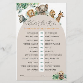 Safari Animal Jungle Modern würde sie eher spielen