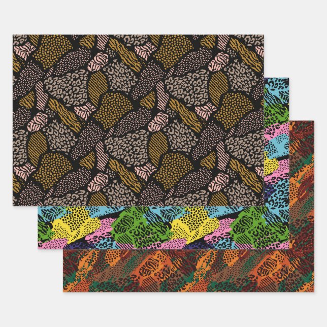 Safari Animal Print Collection Geschenkpapier Set (Set)