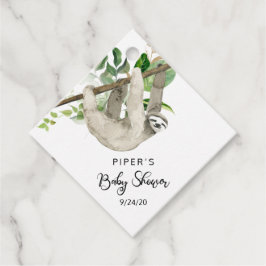 Safari Animal Sloth Baby Dusche Vielen Dank Geschenkanhänger