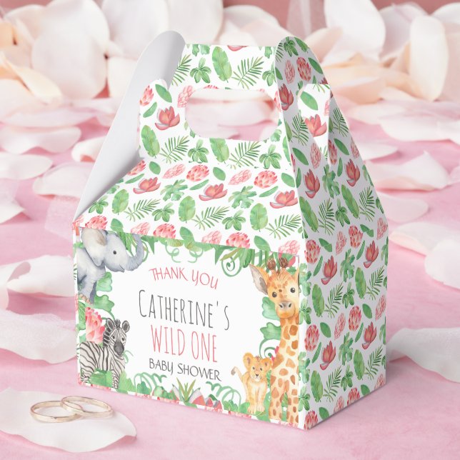 Safari Animal Topical Floral Baby Dusche Vielen Da Geschenkschachtel (Hochzeit)