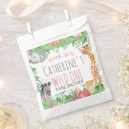 Safari Animal Topical Floral Baby Dusche Vielen Da Geschenktütchen