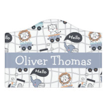 Safari Animal Train Name Signature Kinderzimmer De