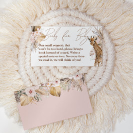 Safari Animal Tropical Floral Girl Books for Baby Begleitkarte