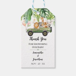 Safari Animal Tropical Jungle Baby Dusche Gefallen Geschenkanhänger
