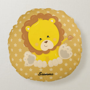 Safari Animal, wählen Sie Ihre eigene Hintergrundf Rundes Kissen