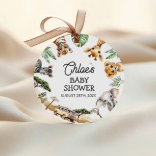 Safari Animals Baby Dusche Geschenkanhänger