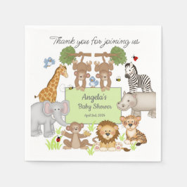 Safari Animals Baby Dusche Party Geschenk Serviette