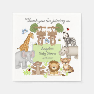 Safari Animals Baby Dusche Party Geschenk Serviette