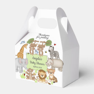 Safari Animals Baby Dusche Party Geschenkschachtel